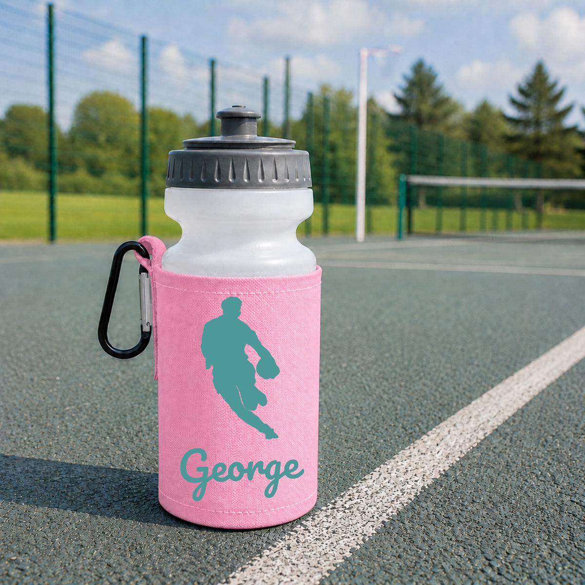 Baby Pink Water Bottle & Holder