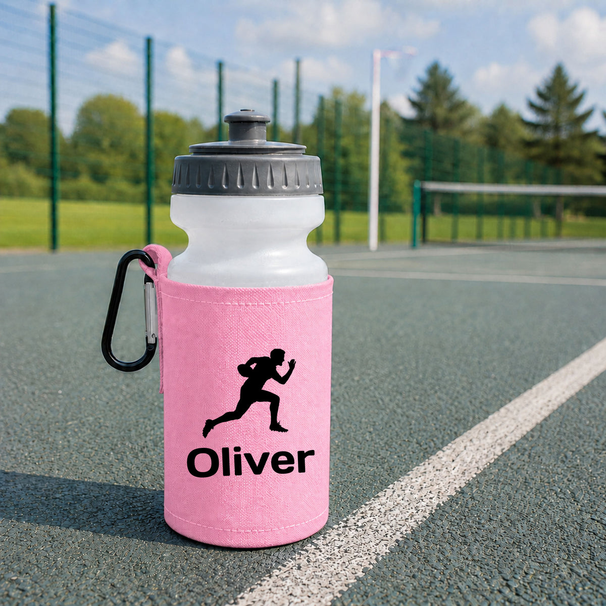 Baby Pink Water Bottle & Holder