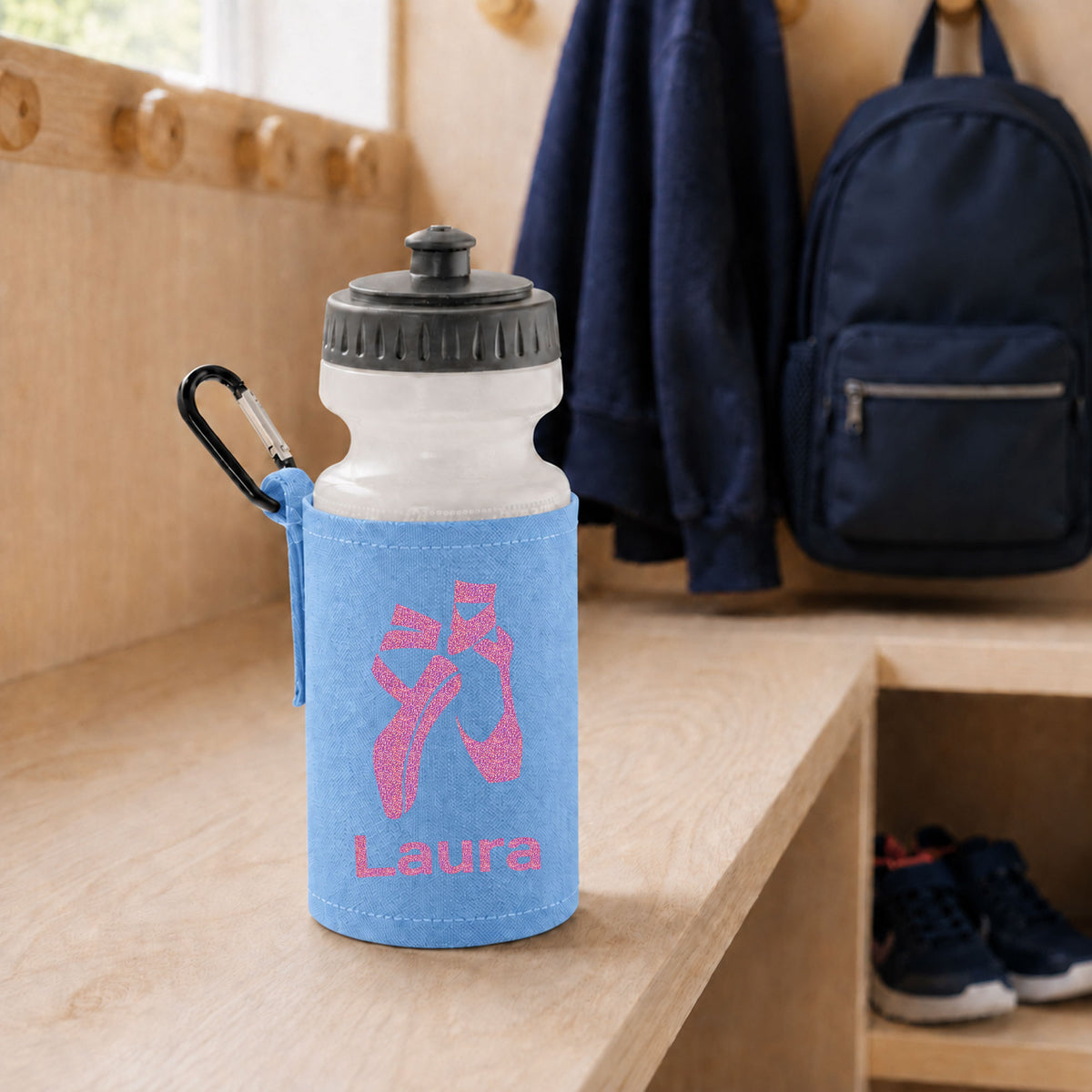 Sky Blue Water Bottle & Holder