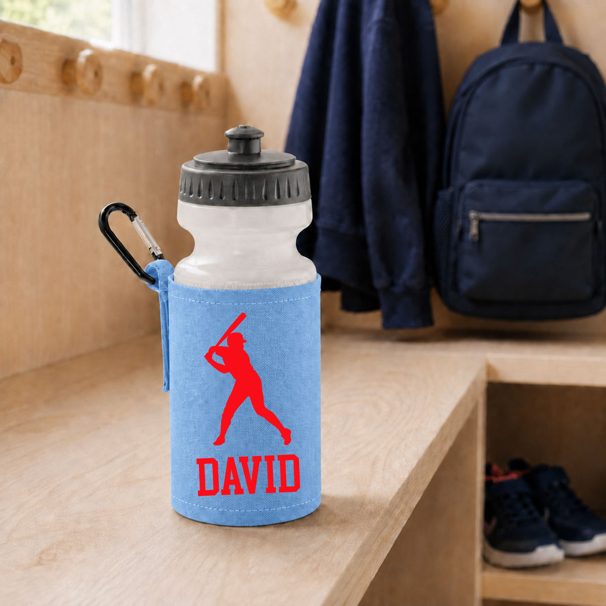 Sky Blue Water Bottle & Holder