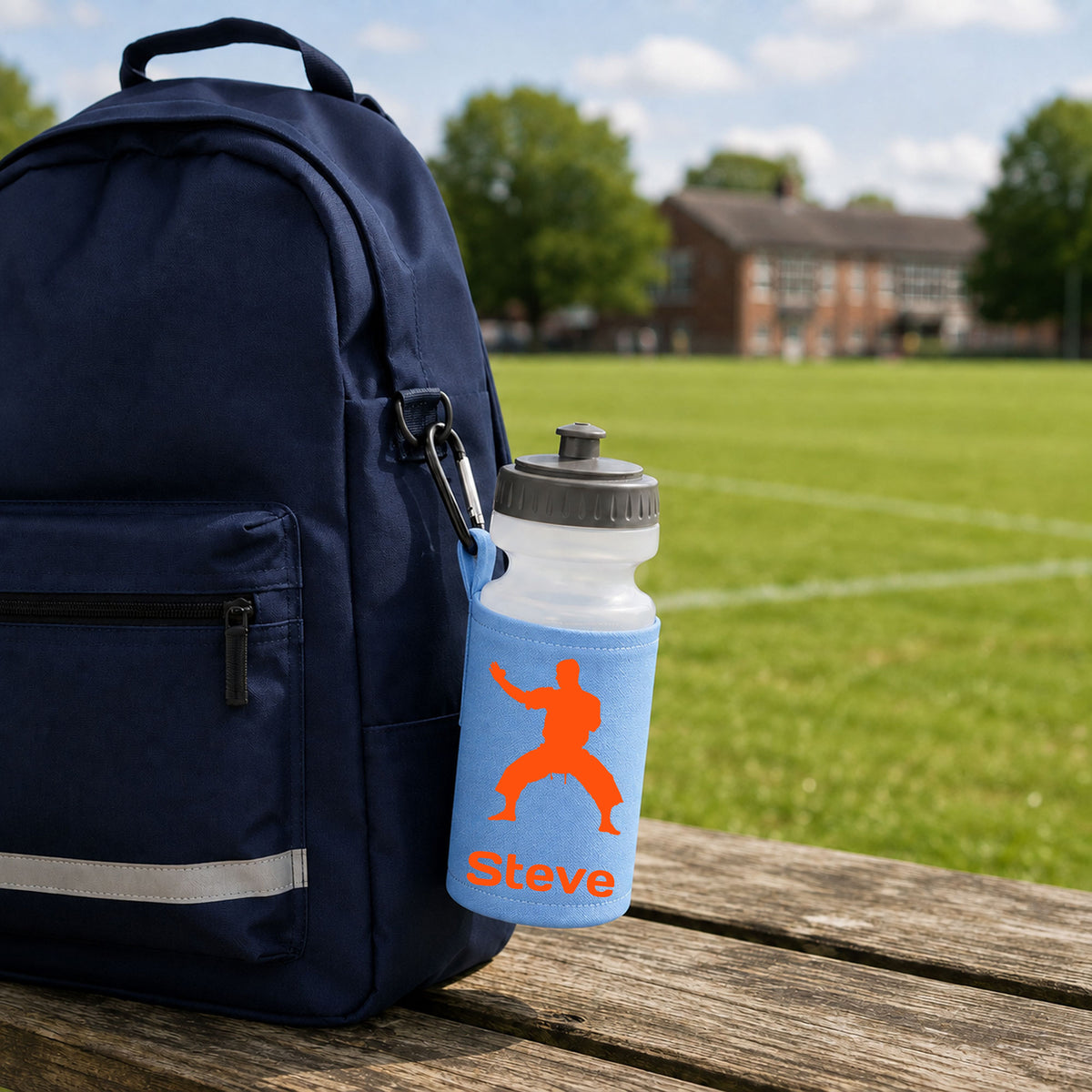 Sky Blue Water Bottle & Holder