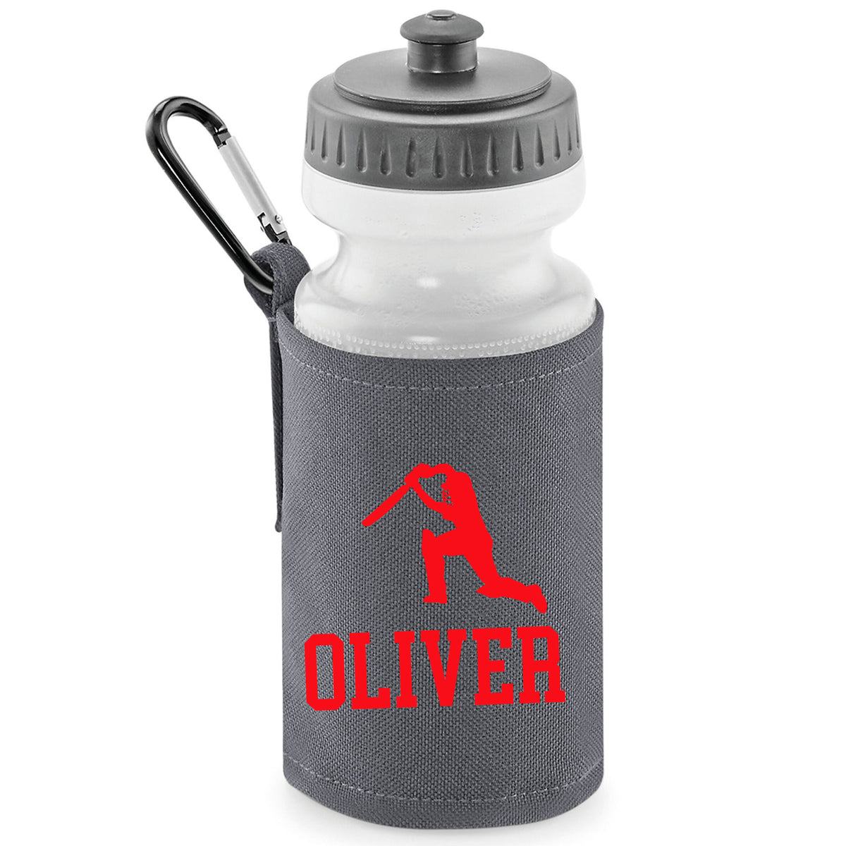 Grey Water Bottle & Holder