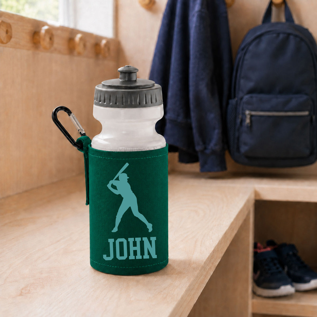 Bottle Green Water Bottle & Holder