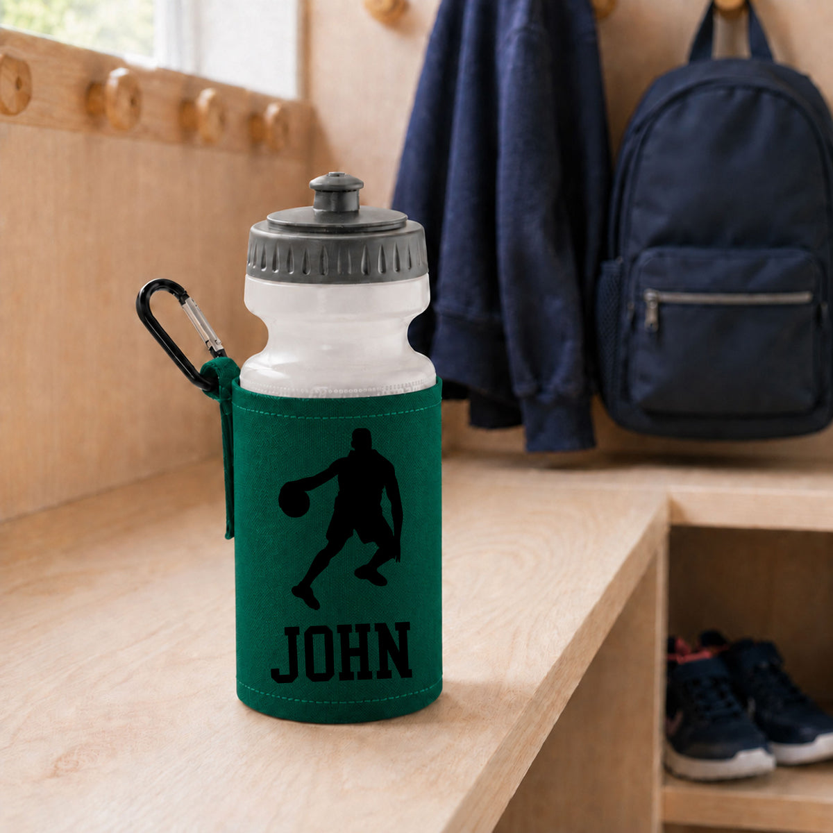 Bottle Green Water Bottle & Holder
