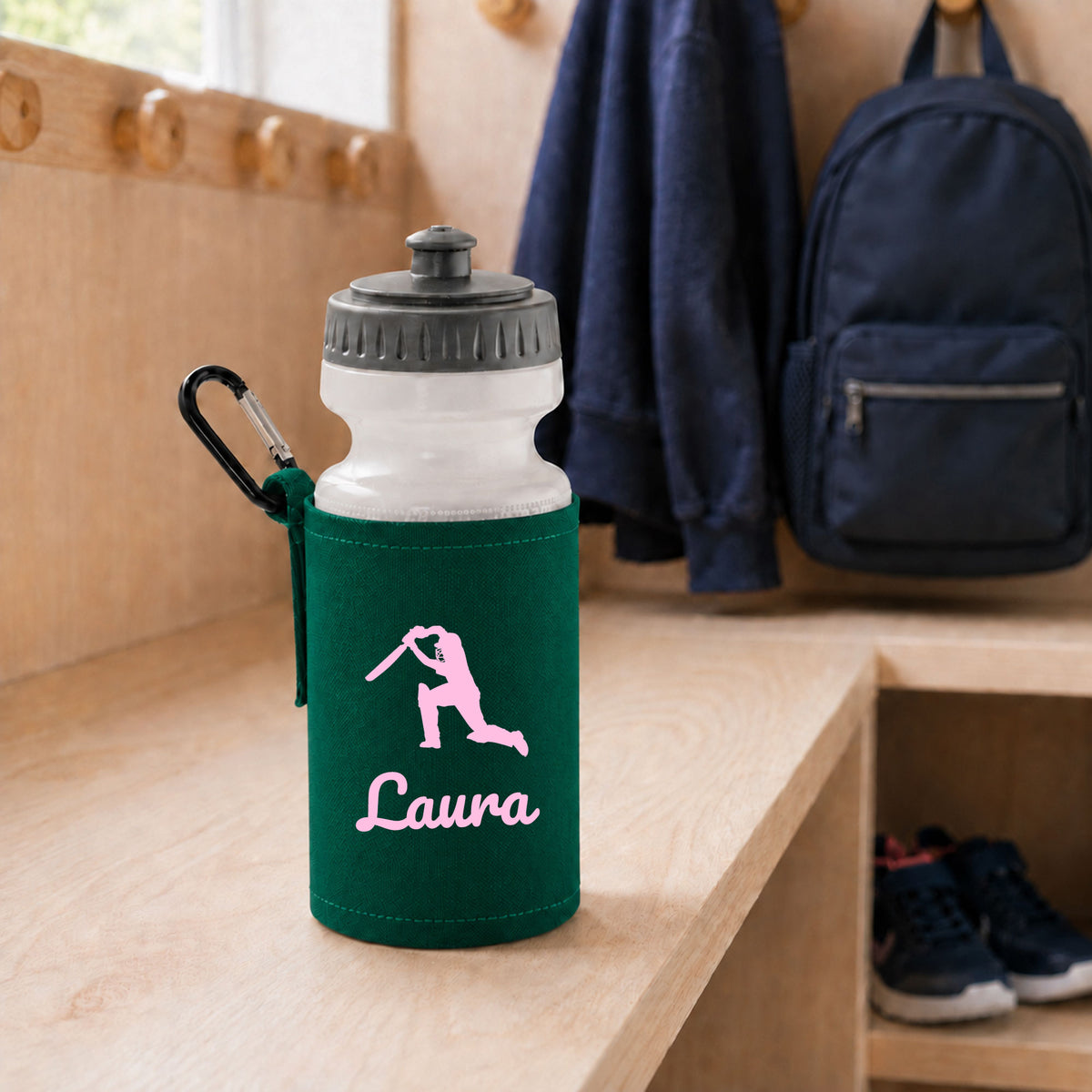 Bottle Green Water Bottle & Holder