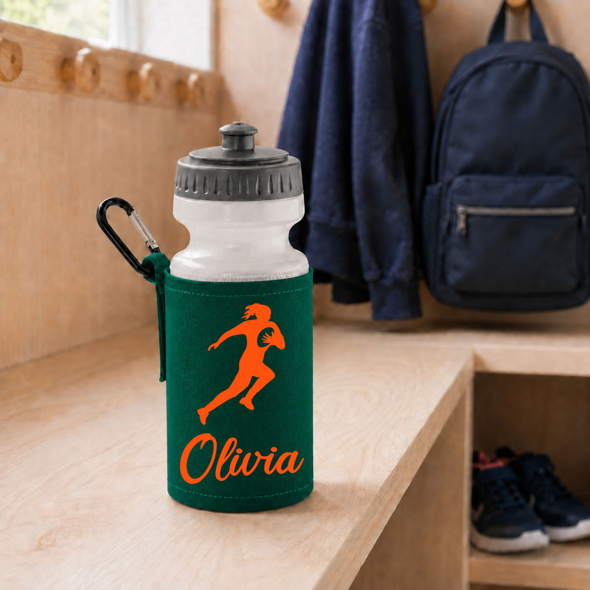 Bottle Green Water Bottle & Holder