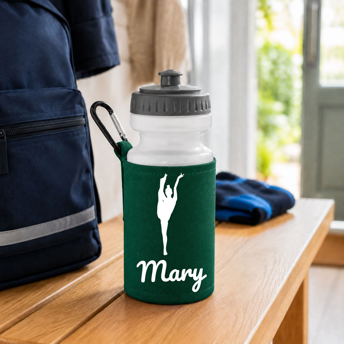 Bottle Green Water Bottle & Holder