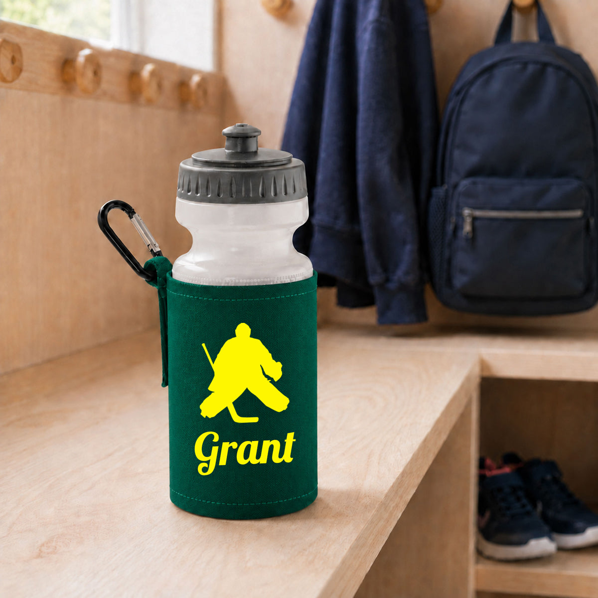 Bottle Green Water Bottle & Holder