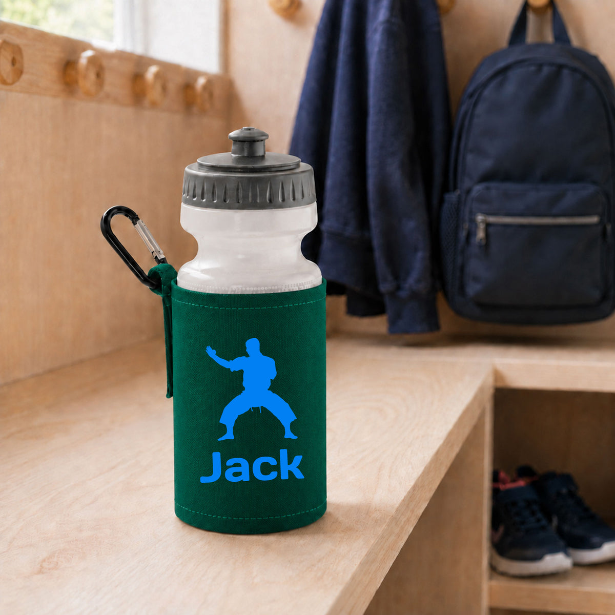Bottle Green Water Bottle & Holder