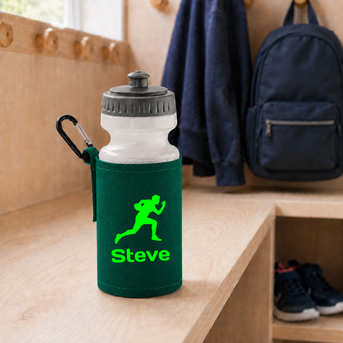Bottle Green Water Bottle & Holder