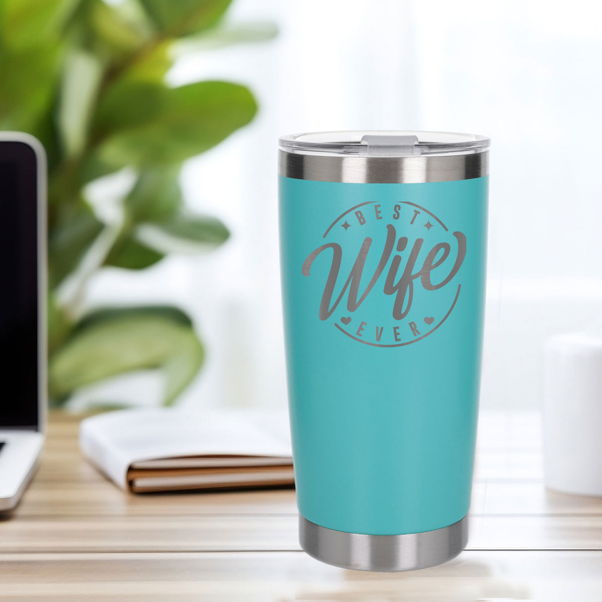 Turquoise Thermal Metal Coffee Cup