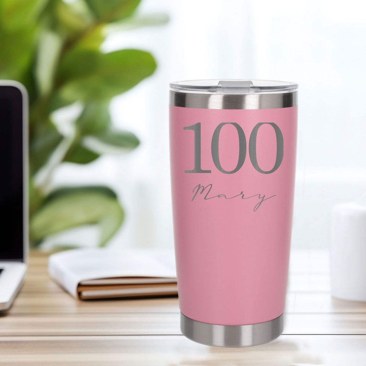Light Pink Thermal Metal Coffee Cup
