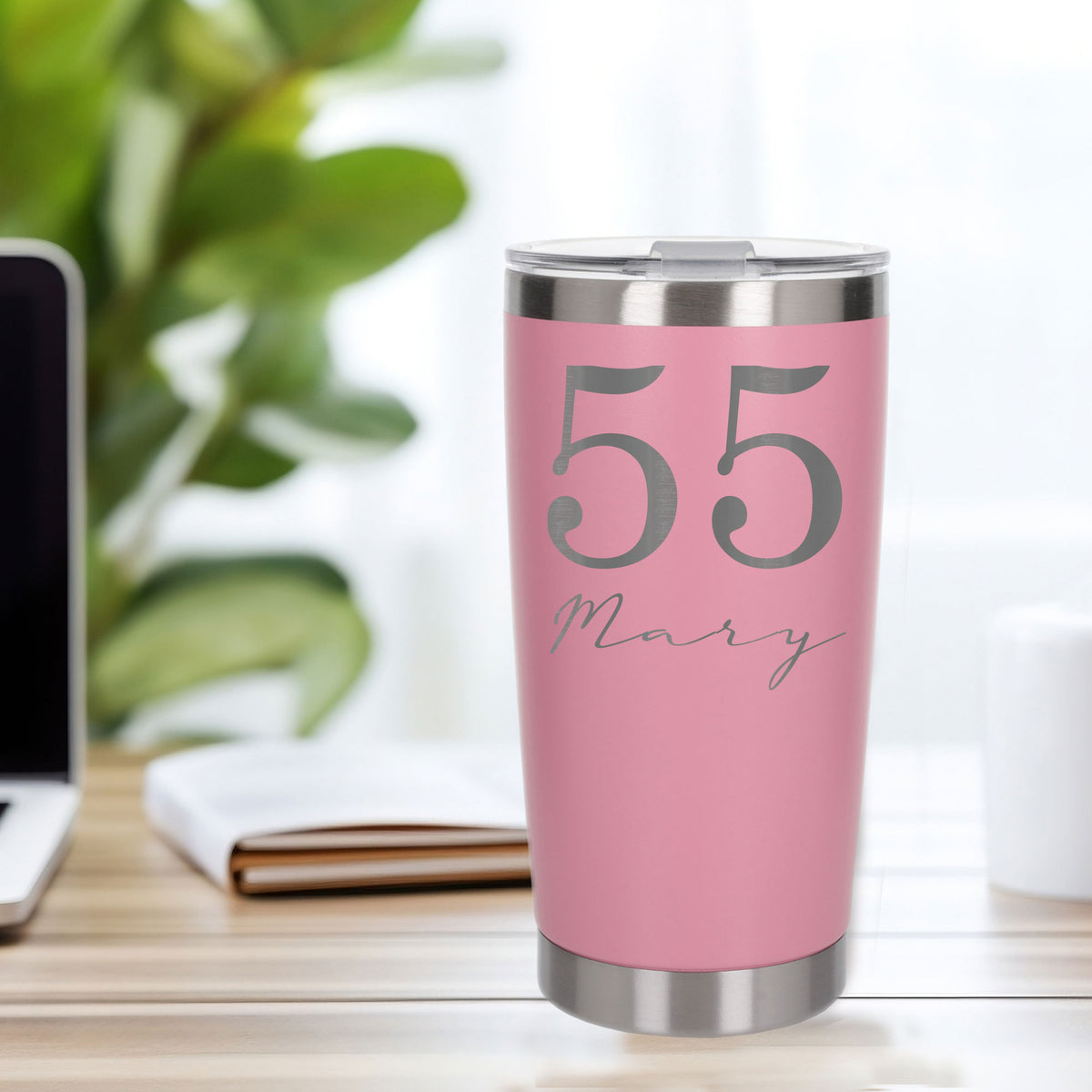 Light Pink Thermal Metal Coffee Cup