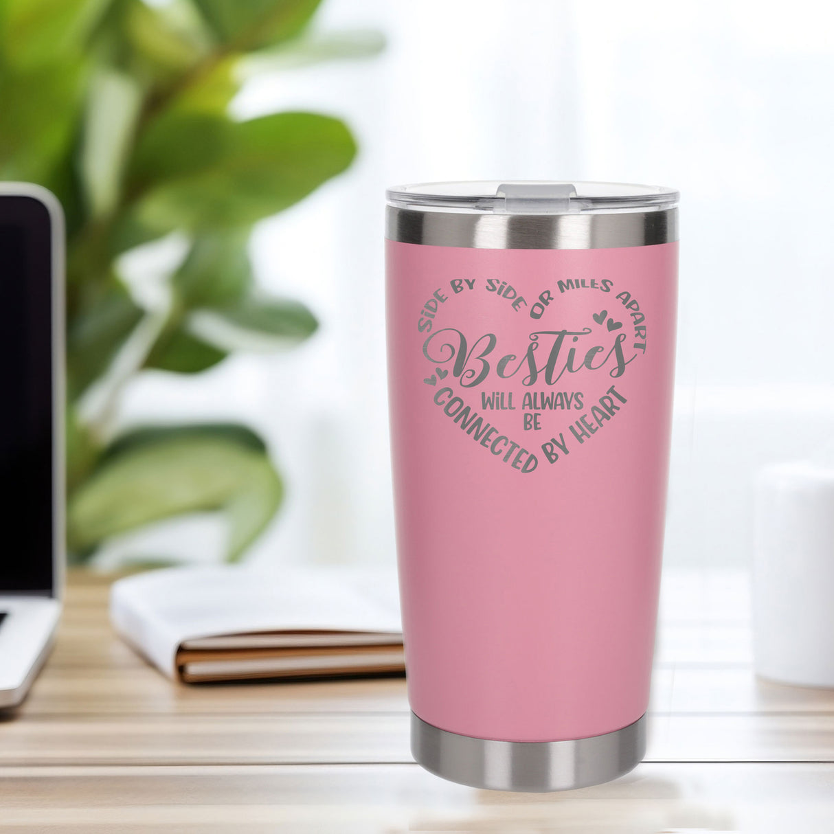 Light Pink Thermal Metal Coffee Cup