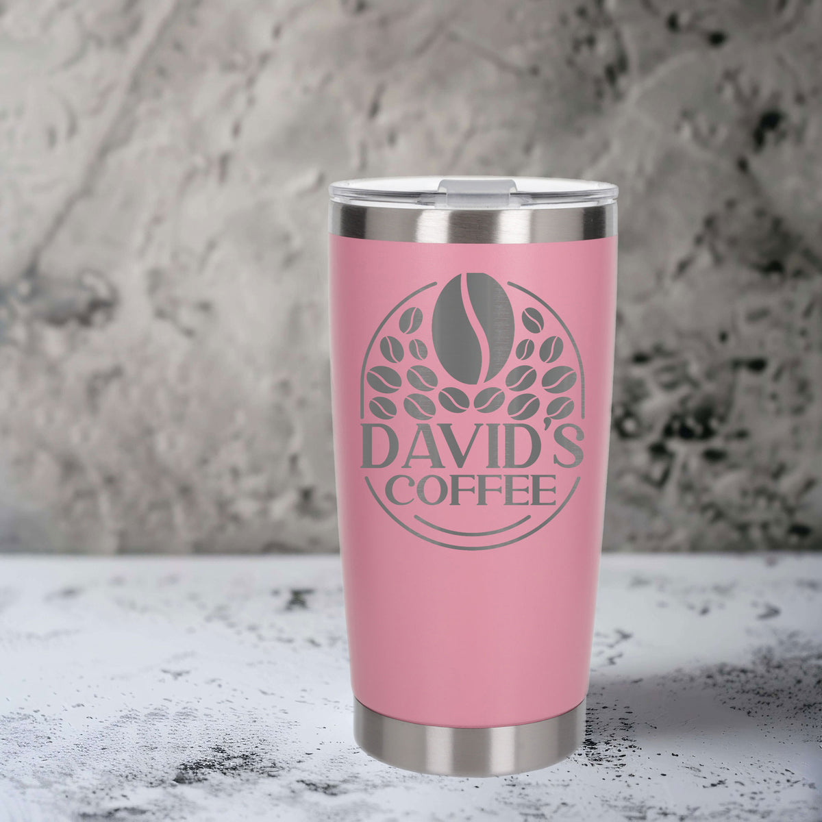 Light Pink Thermal Metal Coffee Cup
