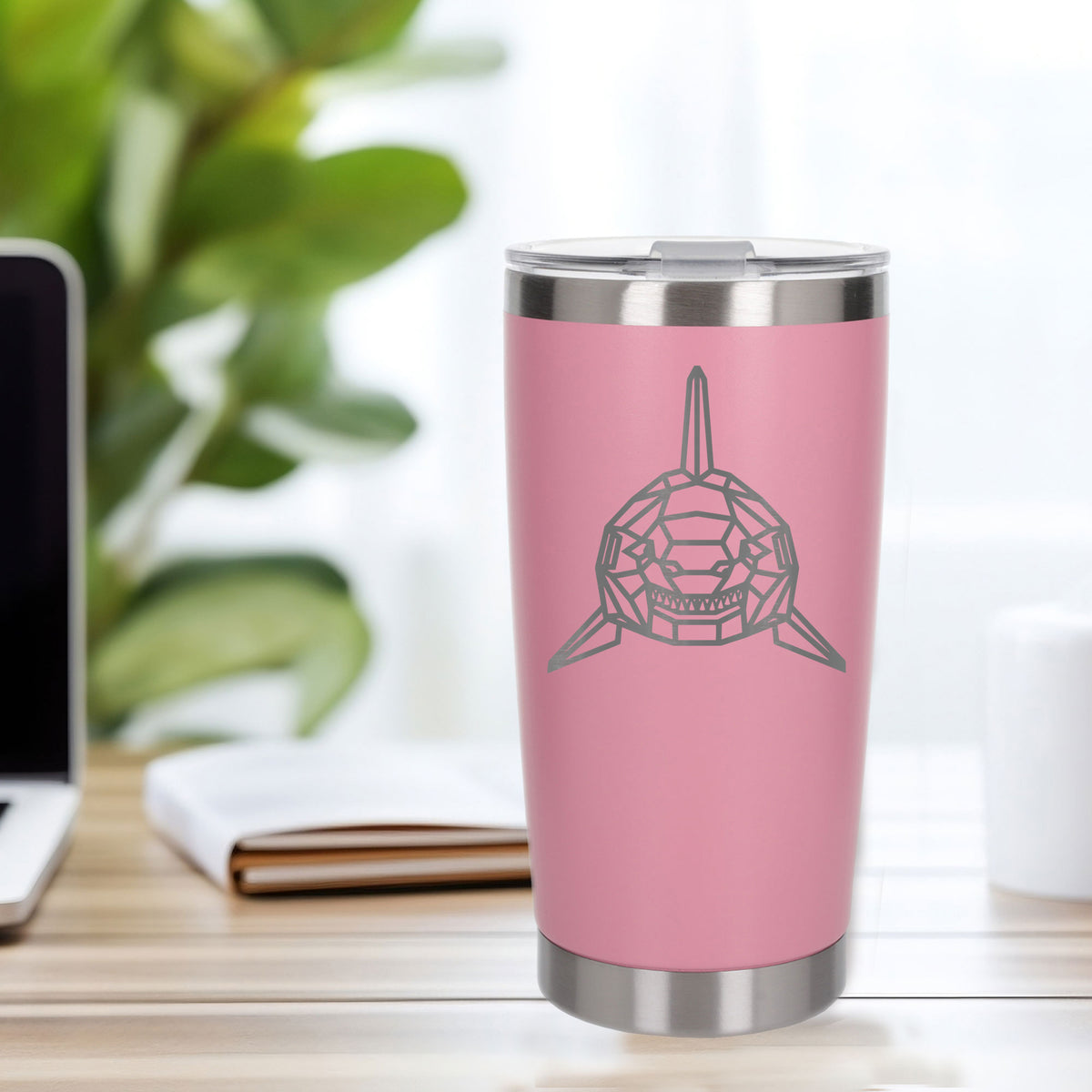 Light Pink Thermal Metal Coffee Cup
