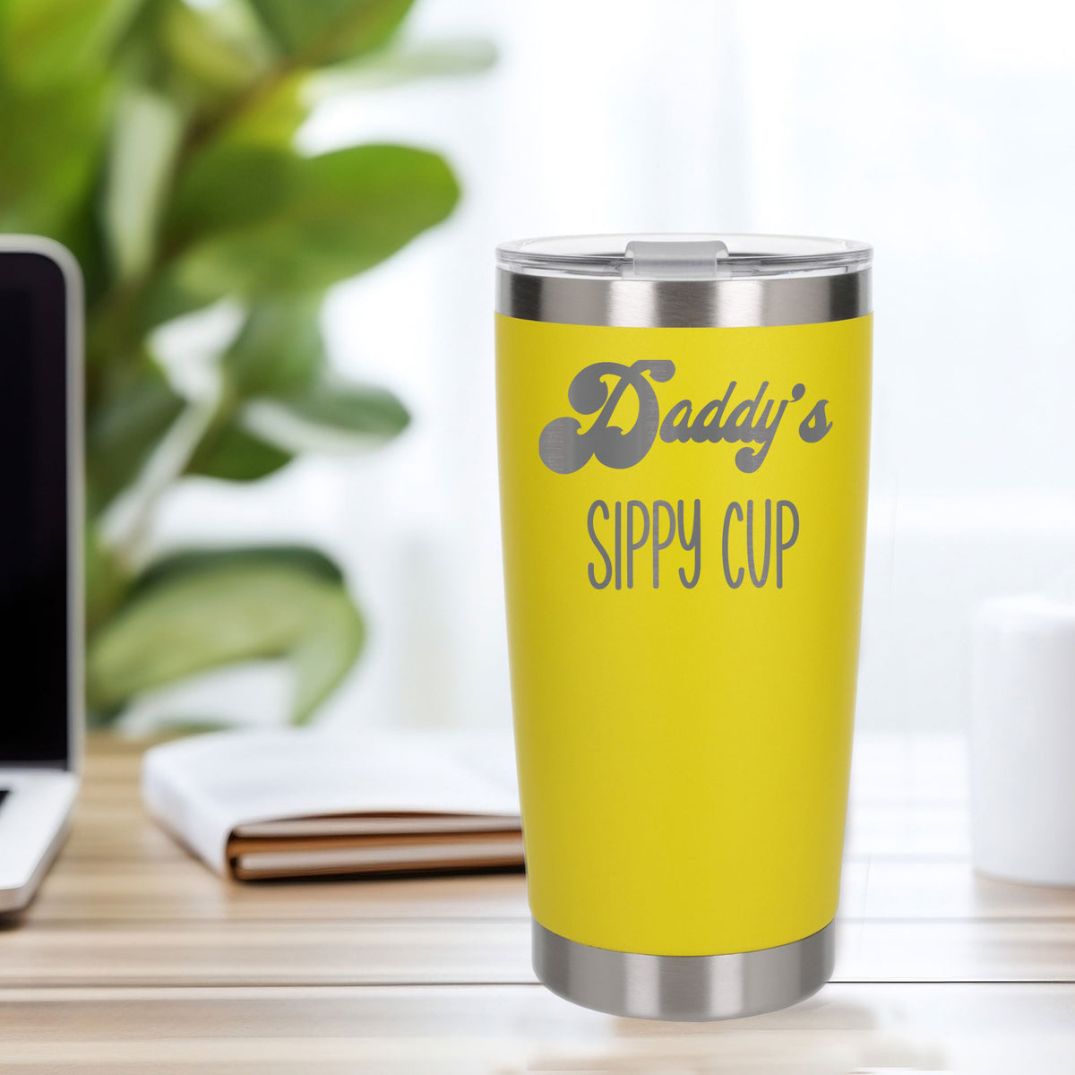 Daddy's Sippy Cup Engraved Travel Mug for Dad Birthday