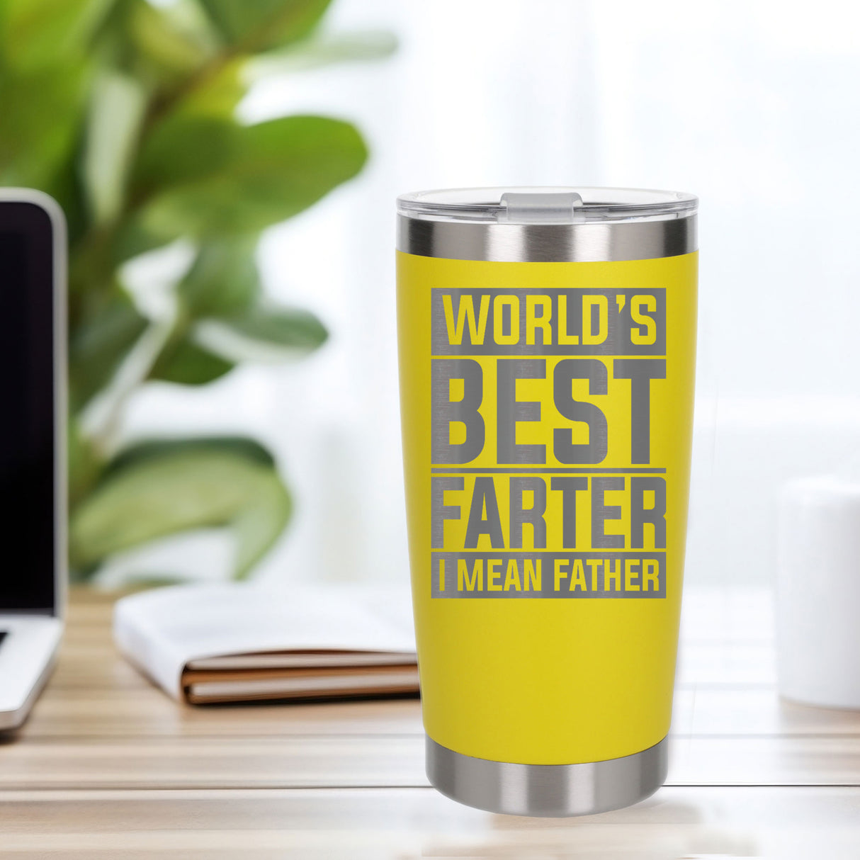 Yellow Thermal Metal Coffee Cup