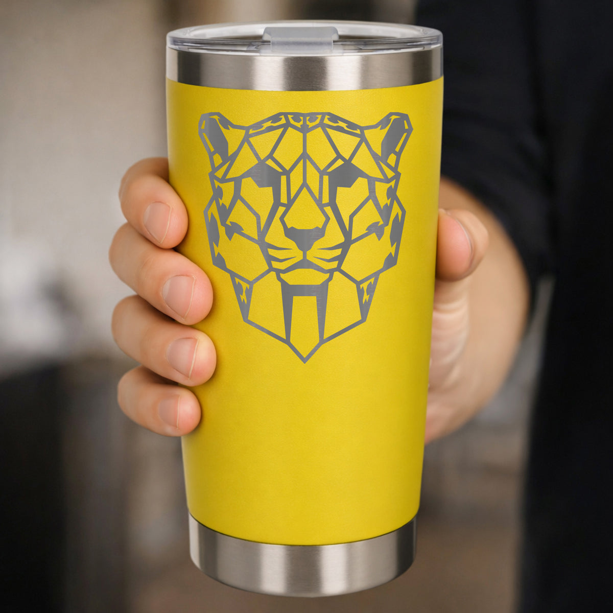 Yellow Thermal Metal Coffee Cup