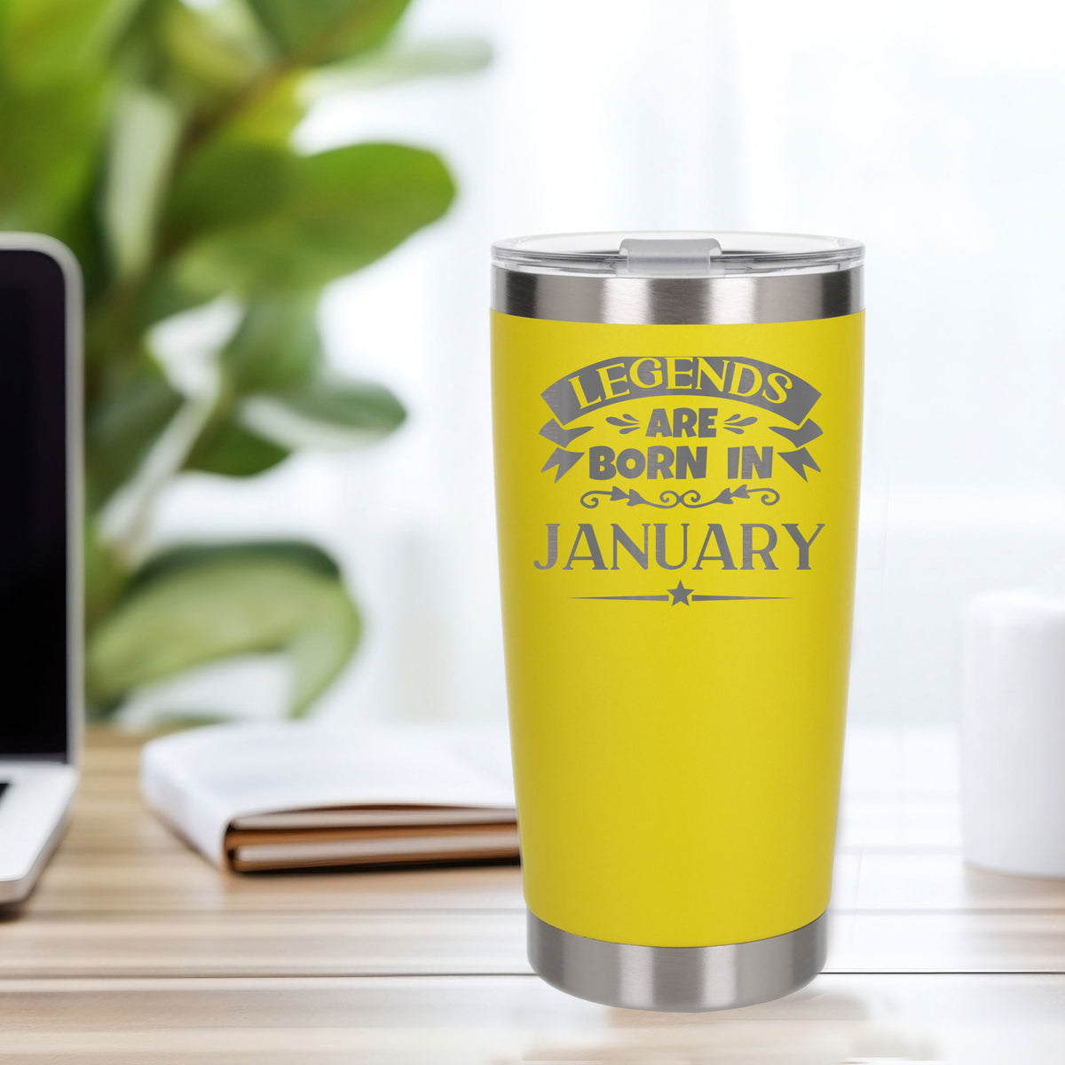 Yellow Thermal Metal Coffee Cup