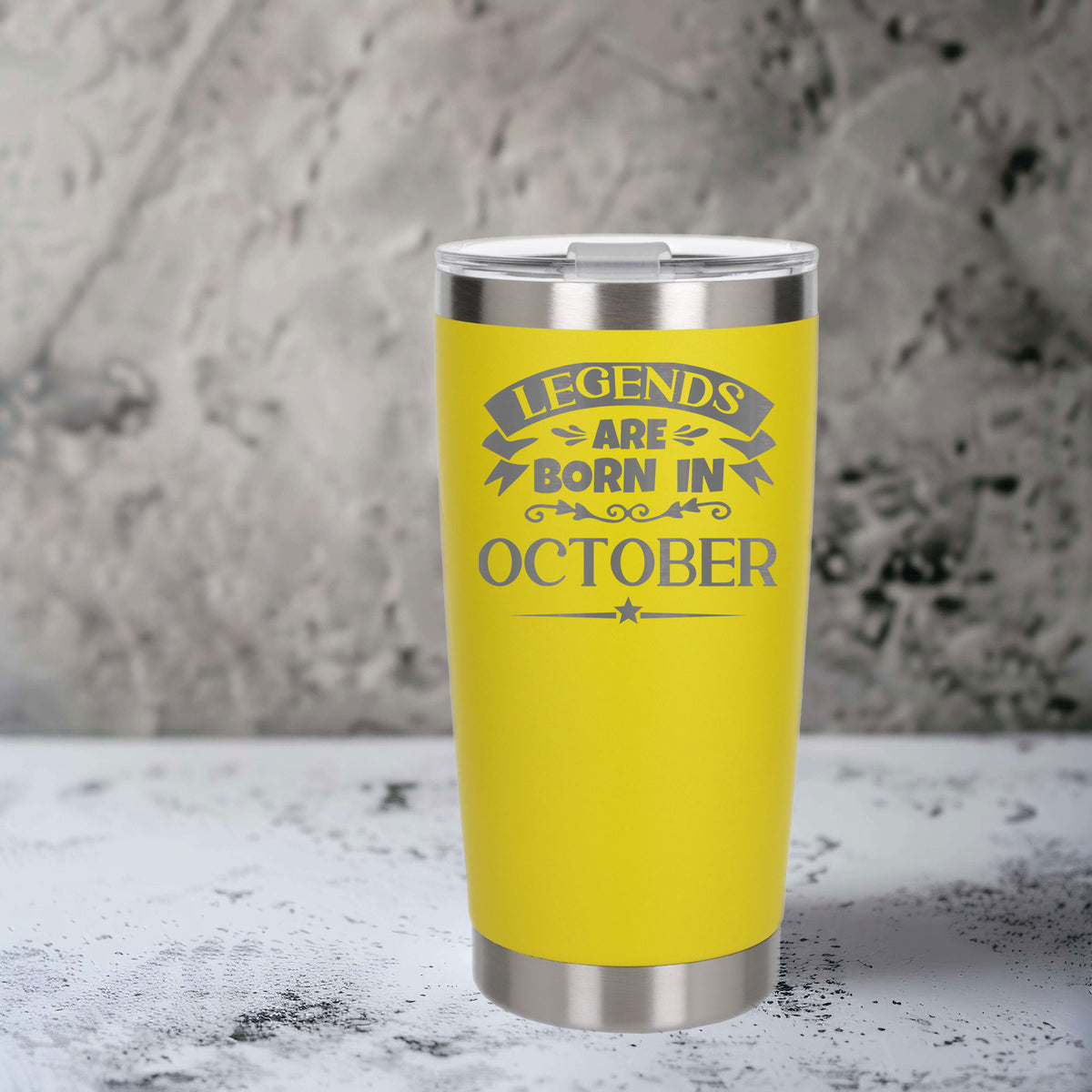 Yellow Thermal Metal Coffee Cup