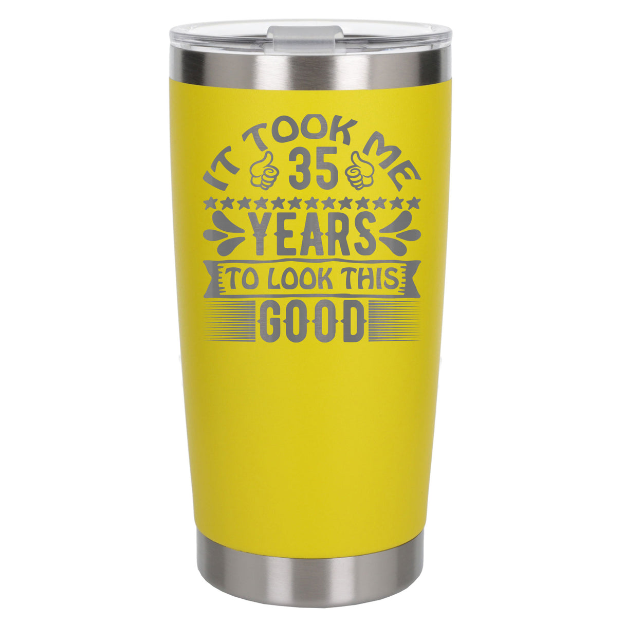 Yellow Thermal Metal Coffee Cup
