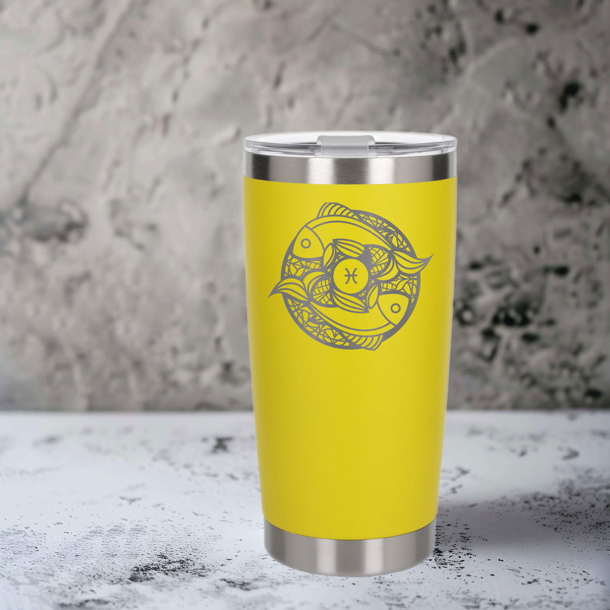 Yellow Thermal Metal Coffee Cup