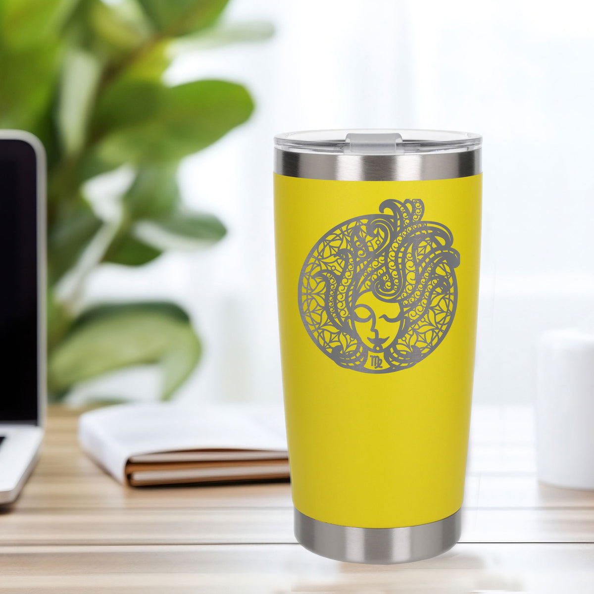 Yellow Thermal Metal Coffee Cup