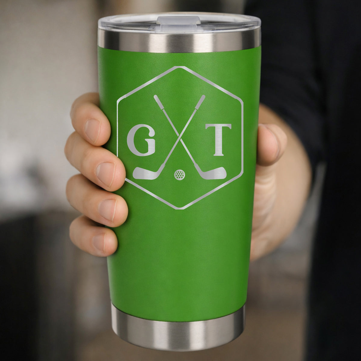 Green Thermal Metal Coffee Cup