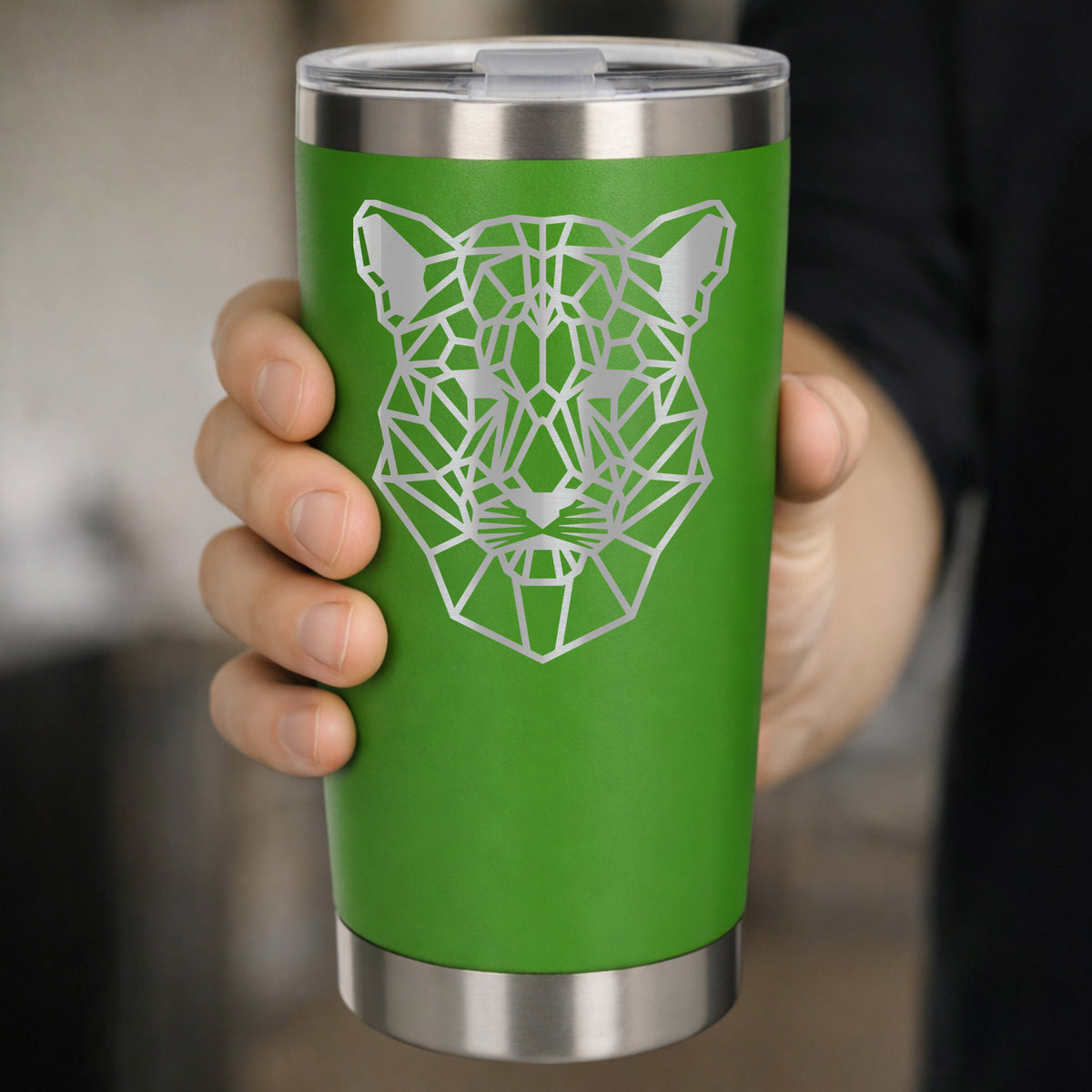 Green Thermal Metal Coffee Cup