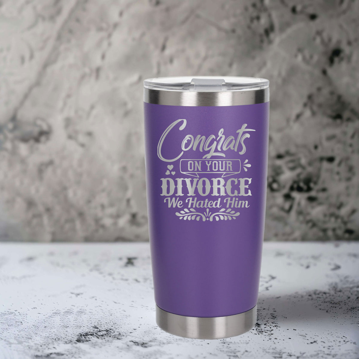 Purple Thermal Metal Coffee Cup