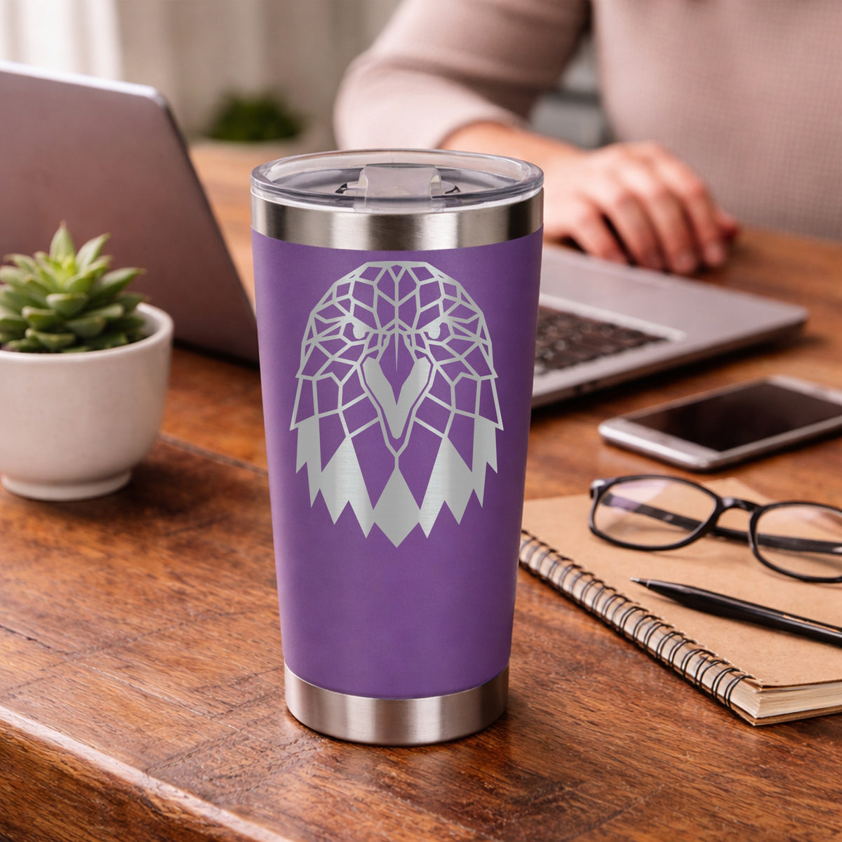 Purple Thermal Metal Coffee Cup