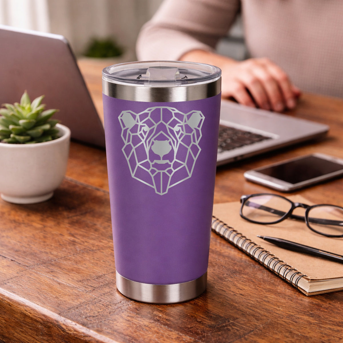 Purple Thermal Metal Coffee Cup