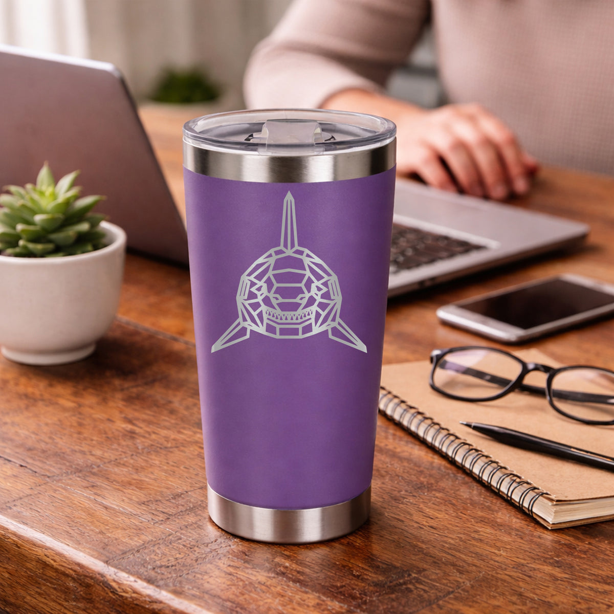 Purple Thermal Metal Coffee Cup