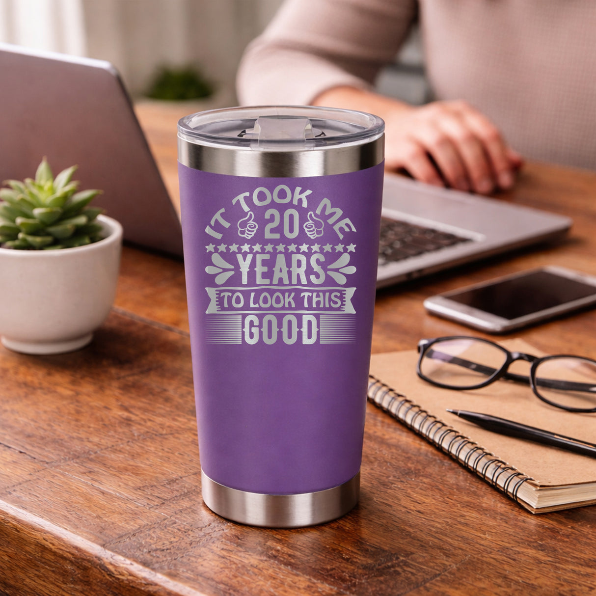 Purple Thermal Metal Coffee Cup