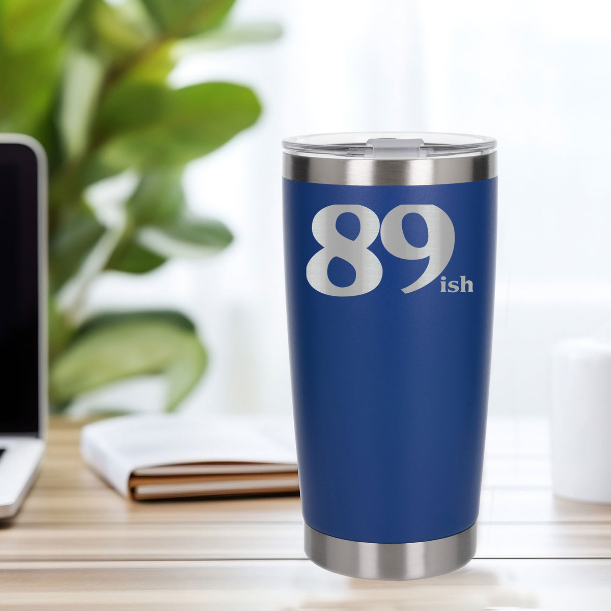 Dark Blue Thermal Metal Coffee Cup