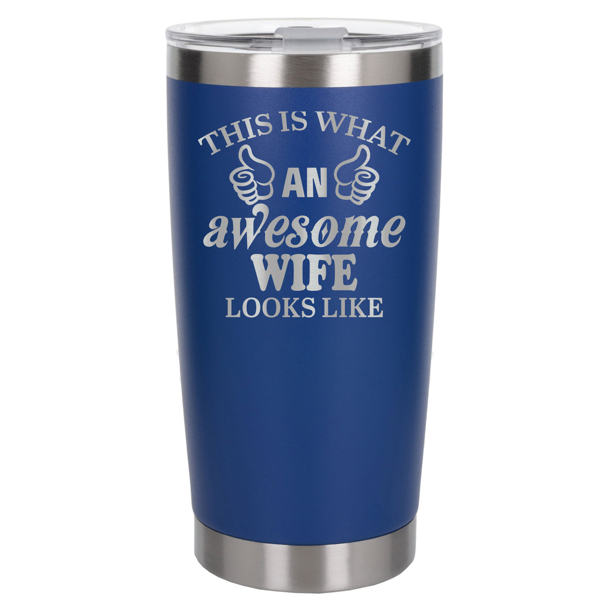 Dark Blue Thermal Metal Coffee Cup