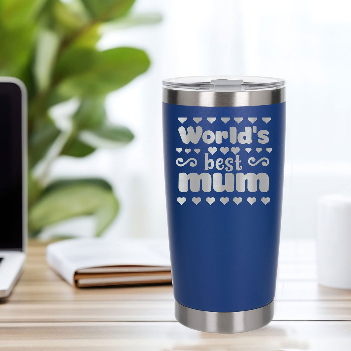 Dark Blue Thermal Metal Coffee Cup