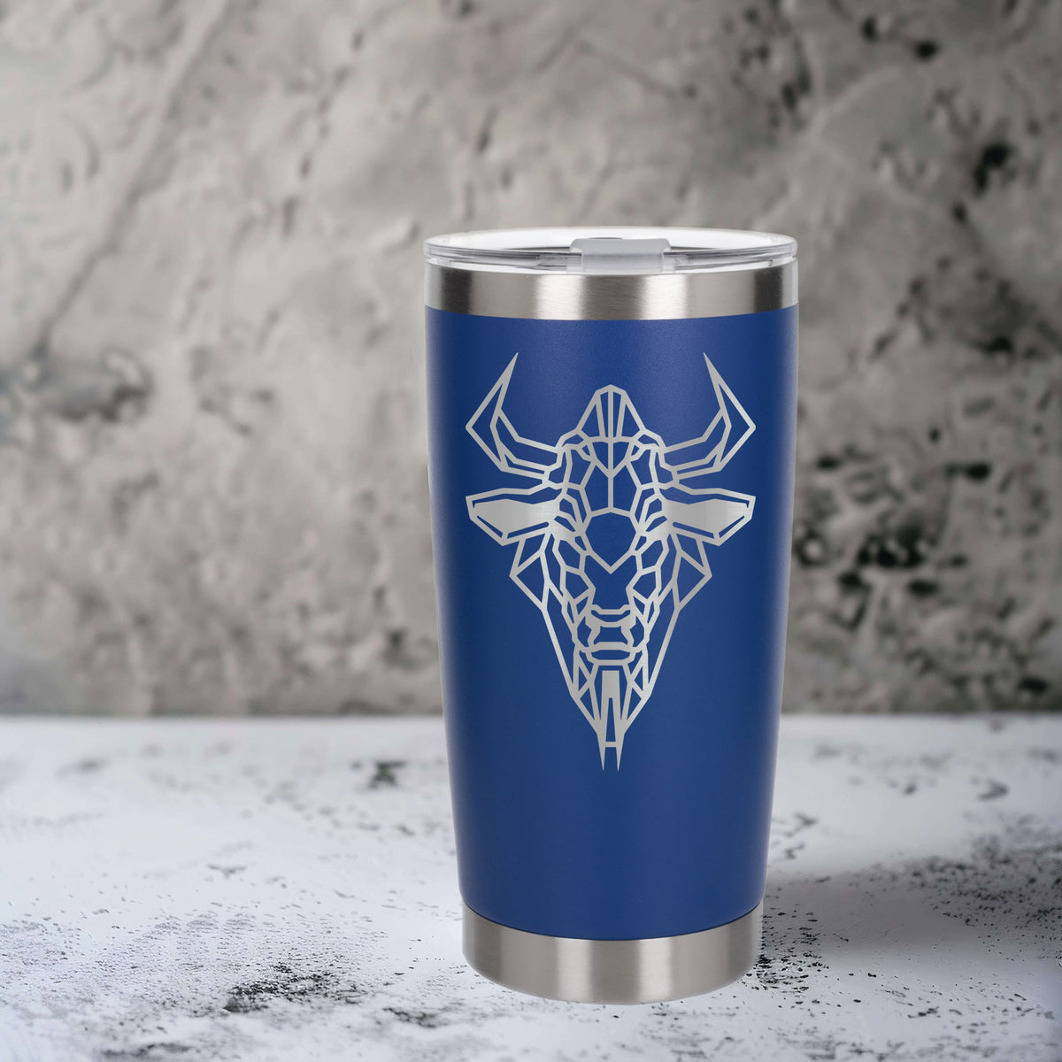 Dark Blue Thermal Metal Coffee Cup