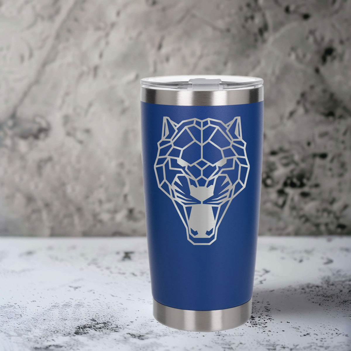 Dark Blue Thermal Metal Coffee Cup