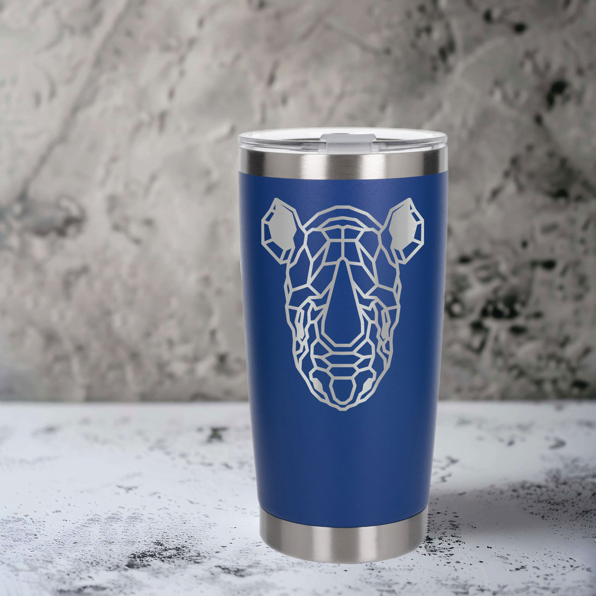 Dark Blue Thermal Metal Coffee Cup