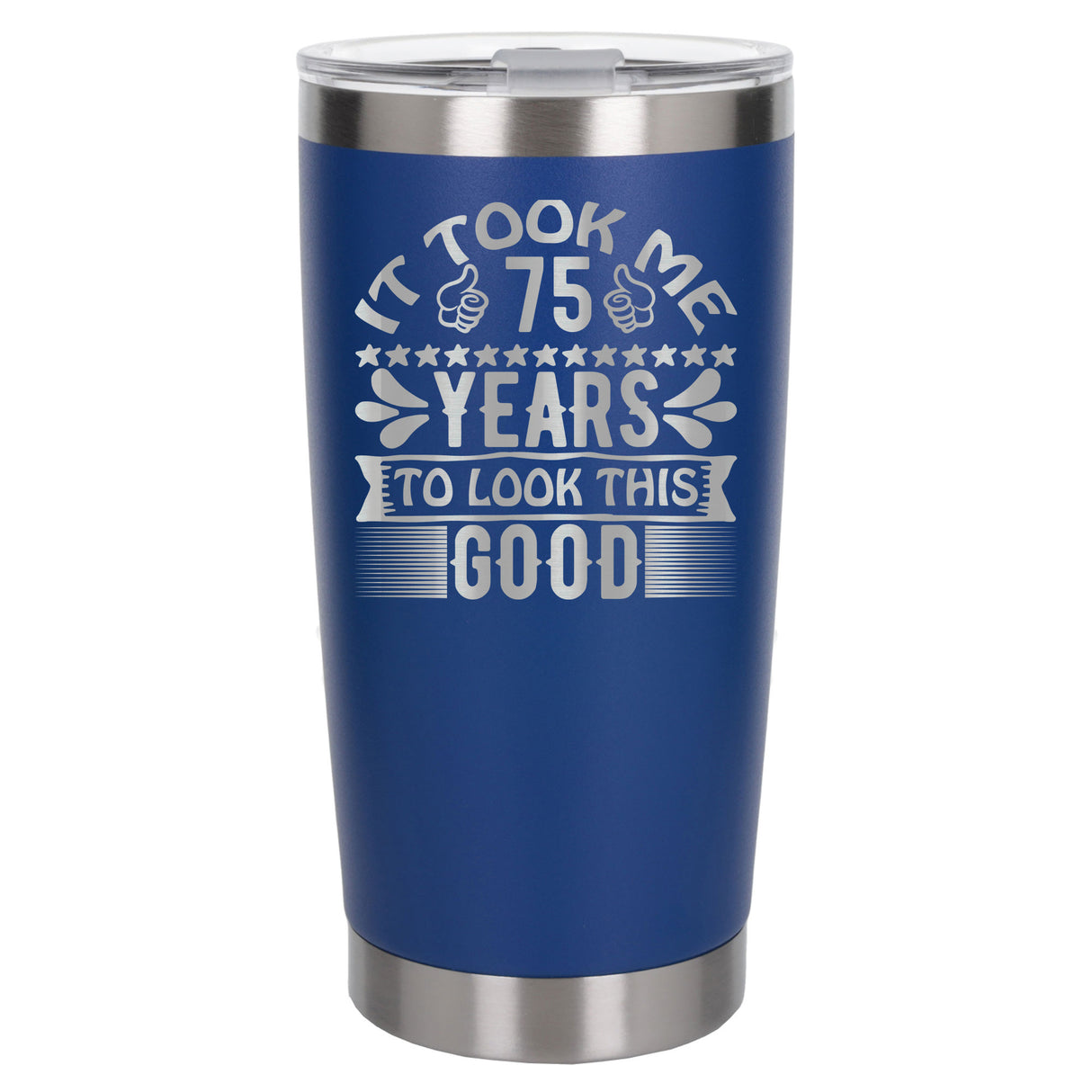 Dark Blue Thermal Metal Coffee Cup