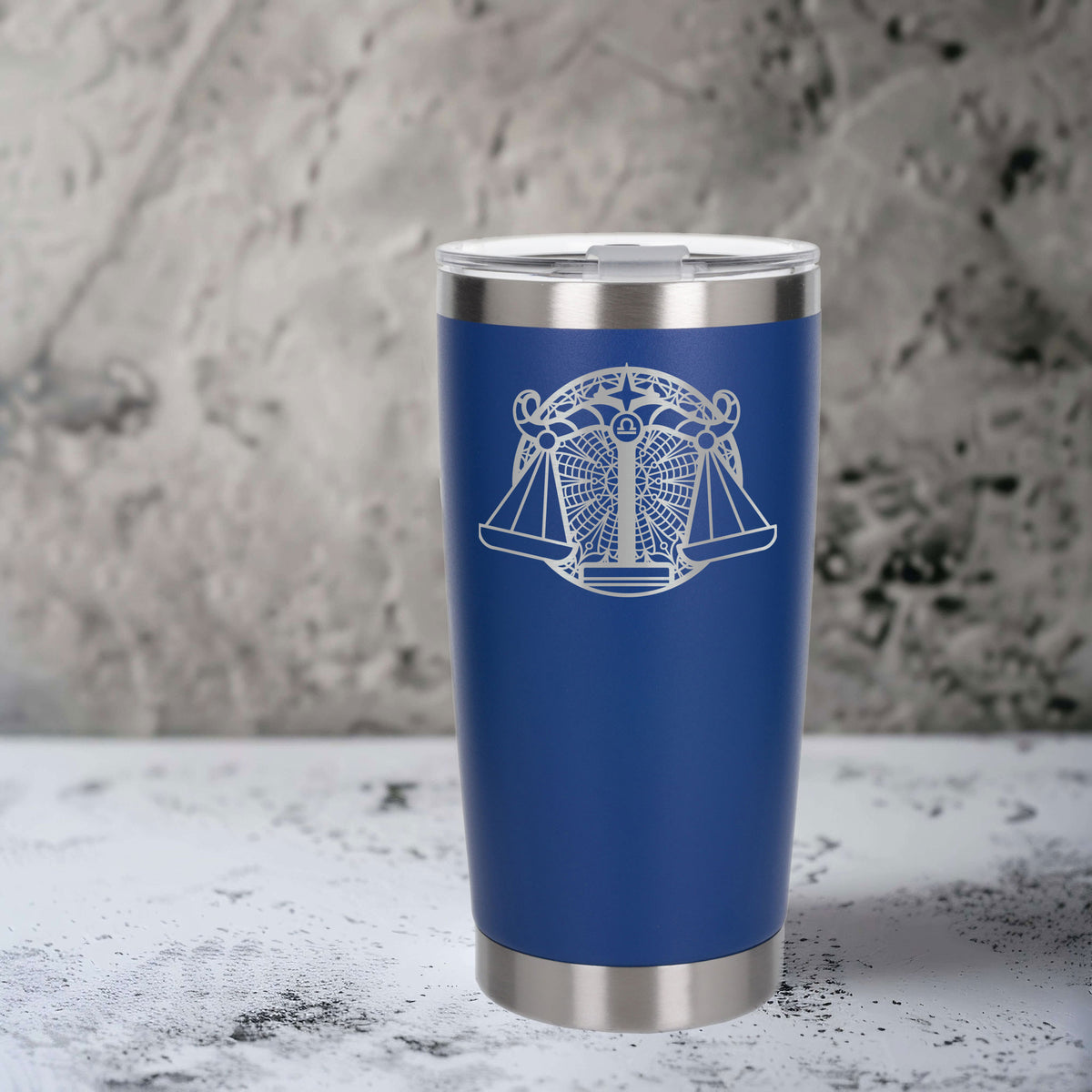 Dark Blue Thermal Metal Coffee Cup
