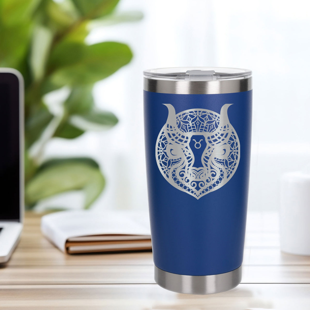 Dark Blue Thermal Metal Coffee Cup