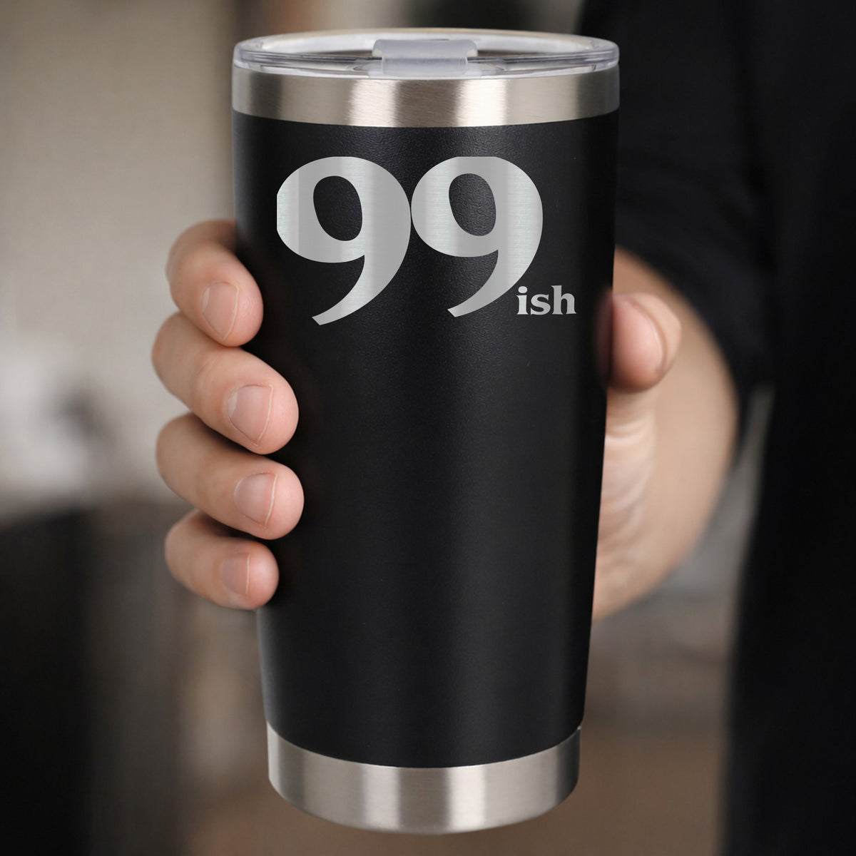 Black Thermal Metal Coffee Cup