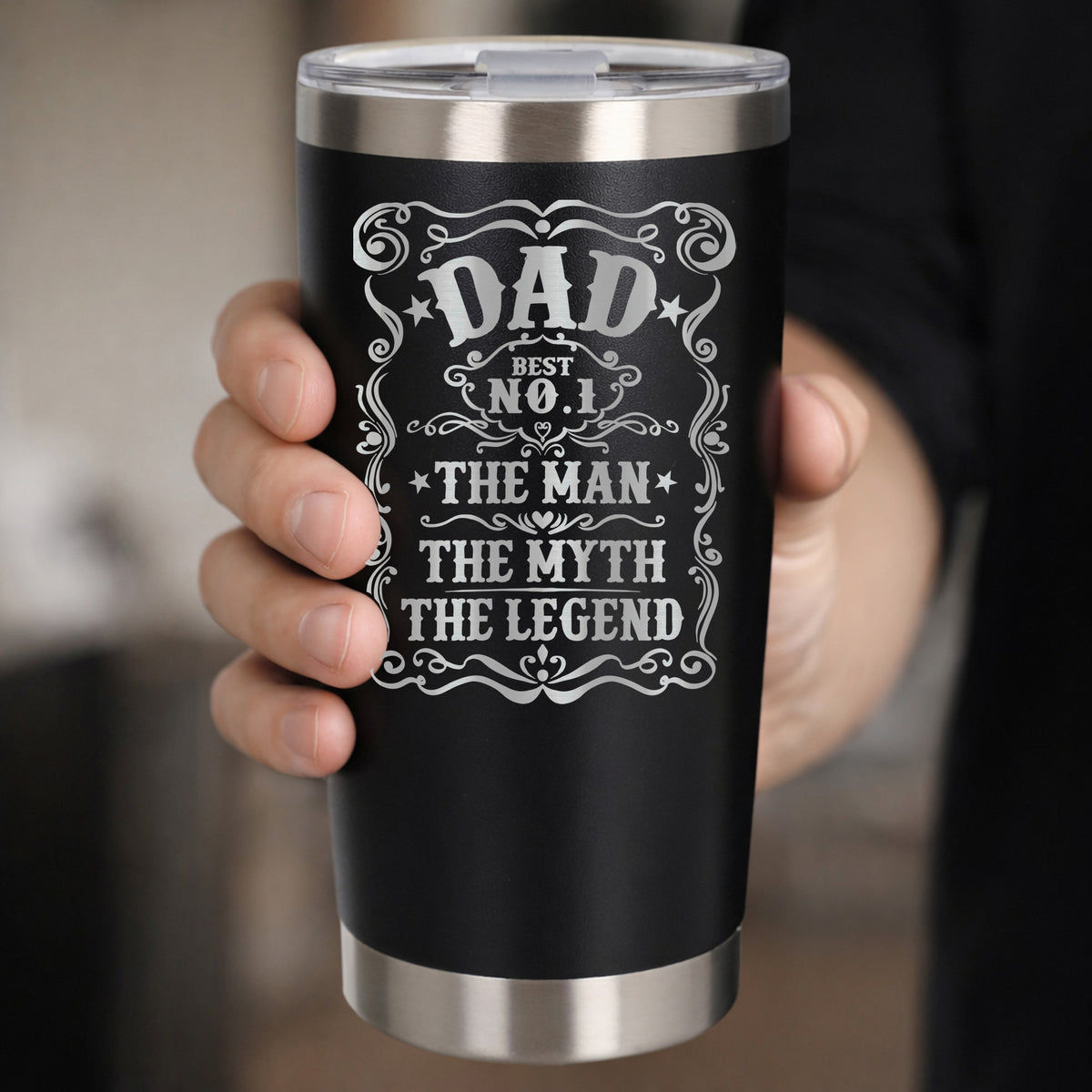 Black Thermal Metal Coffee Cup
