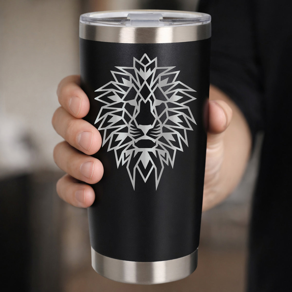 Black Thermal Metal Coffee Cup