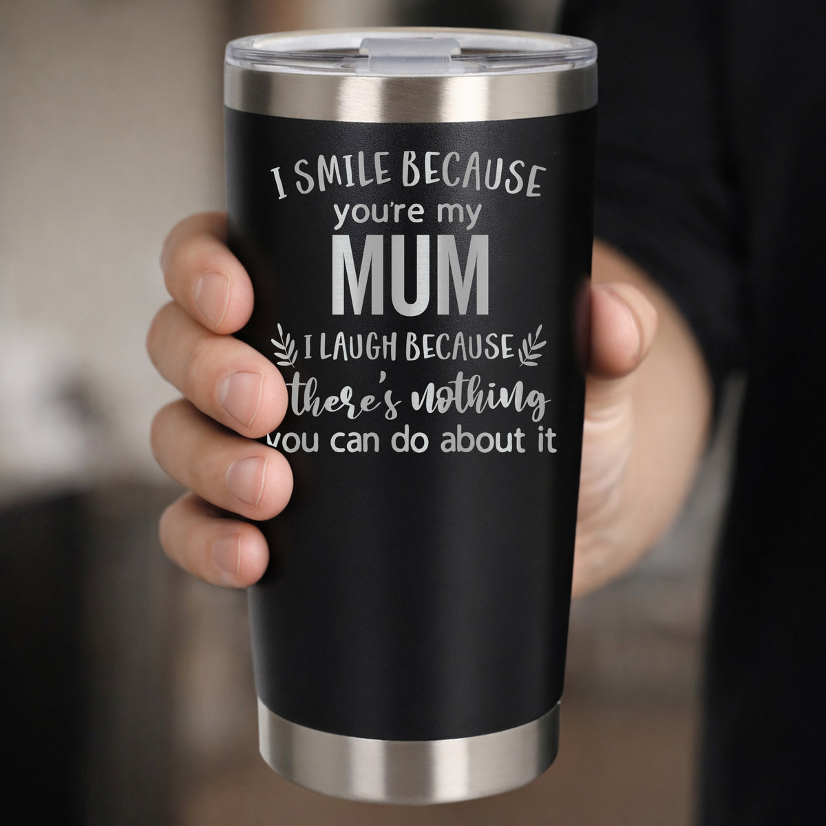 Black Thermal Metal Coffee Cup