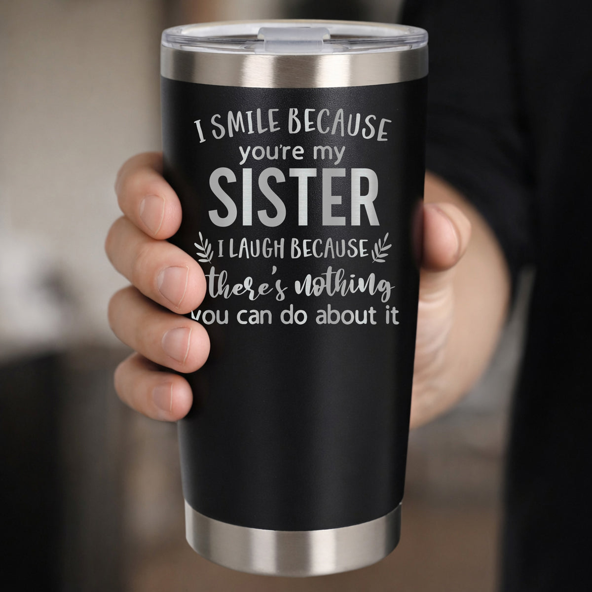 Black Thermal Metal Coffee Cup