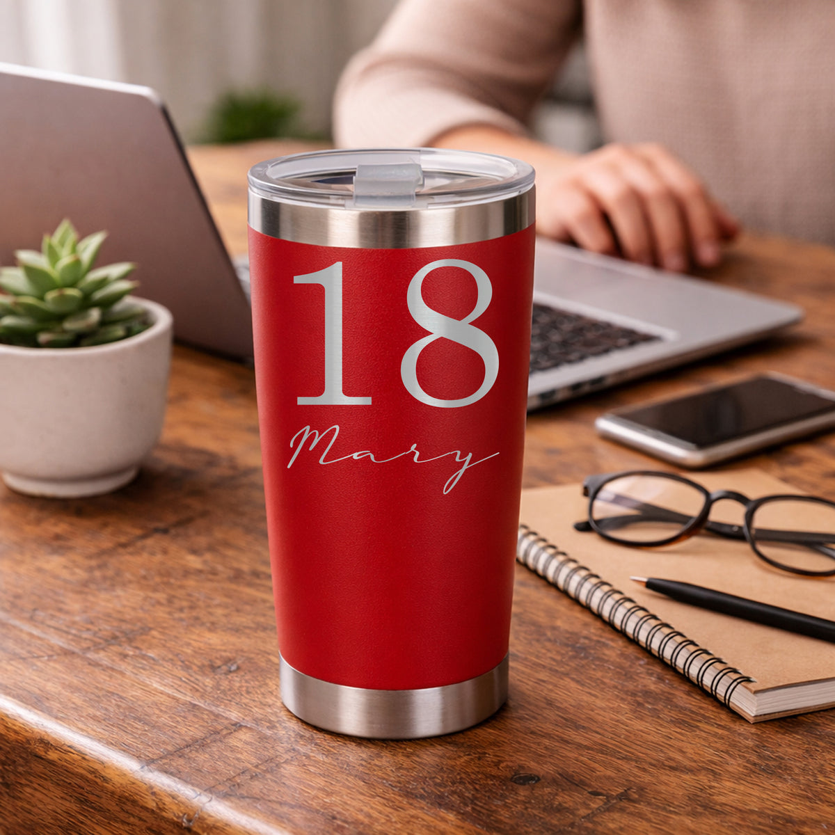 Red Thermal Metal Coffee Cup
